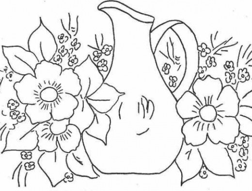 Como imprimir desenhos em tecidos jarro e flores