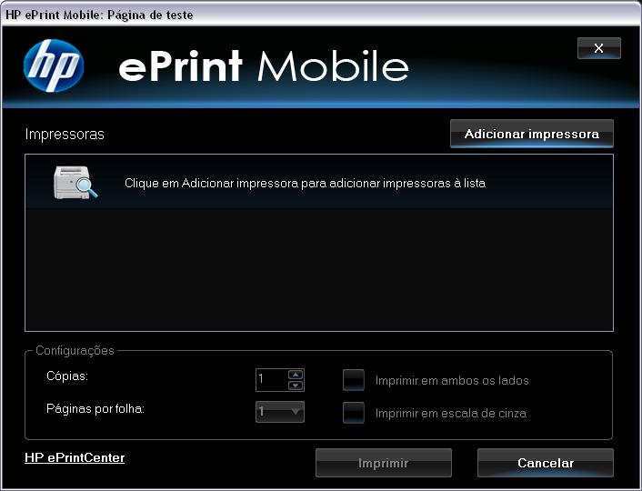 Como Imprimir HP Eprint - Adicionar a impressora 