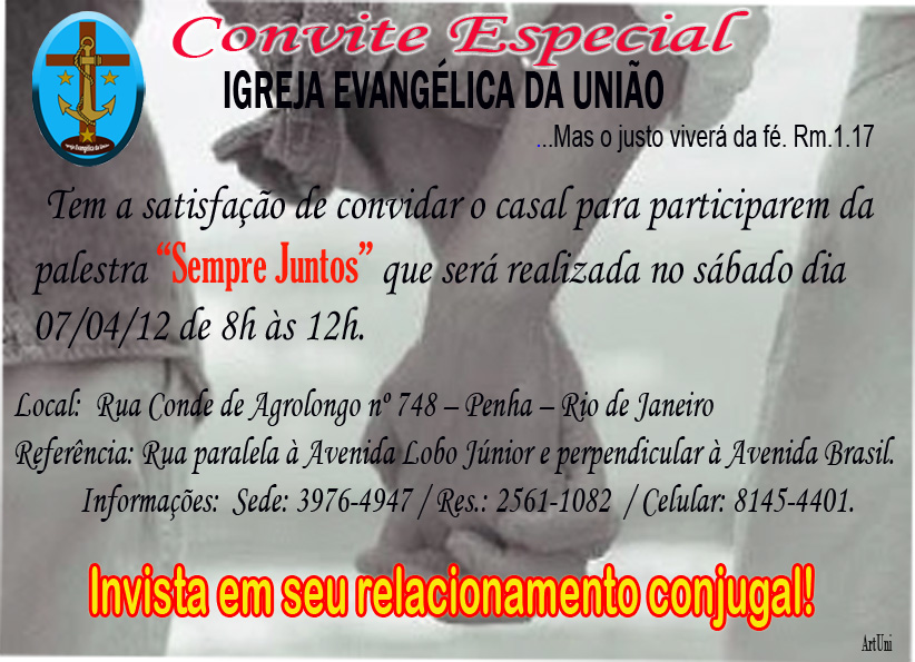 Convites evangélicos Casais