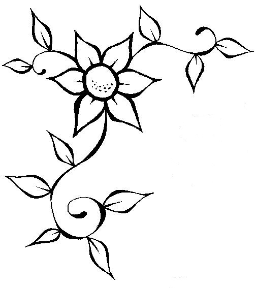 Flores faceis de desenhar canto