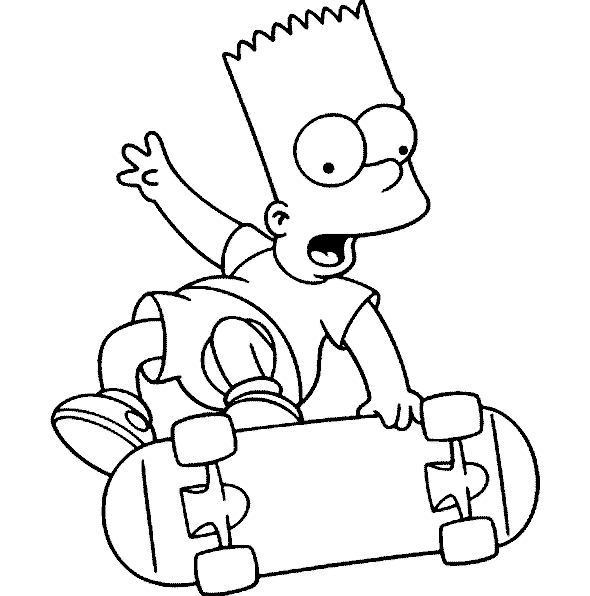 Imagens de desenhos para pintar Bart Simpsons 