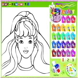 Jogos da Barbie para pintar color 1 2 3